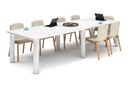 Quadro Cylinder Leg Modern Boardroom Rectangle Table - Rounded Corners [3200L x 1100W with Rounded Corners]