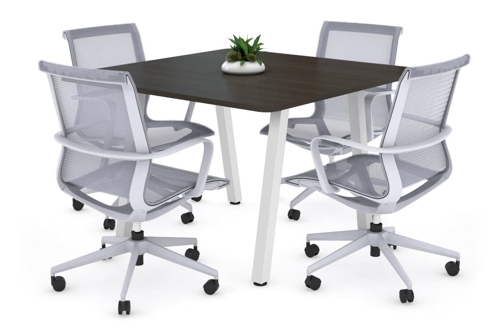 Quadro A Legs Modern Boardroom Table - Rounded Corners [1100L x 1100W with Rounded Corners]