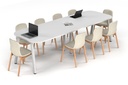 Quadro A Leg Modern Boardroom Table - Large Rounded Corners [3000L x 1000W with Large Rounded Corners]