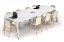 Quadro A Leg Modern Boardroom Table - Large Rounded Corners [3000L x 1200W with Large Rounded Corners]