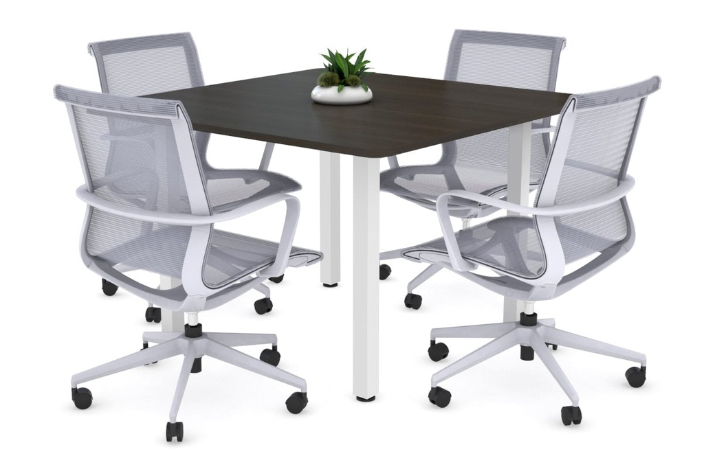 Quadro Square Legs Modern Boardroom Table - Rounded Corners [1100L x 1100W with Rounded Corners]