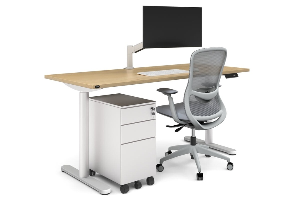 Flexi Height Adjustable Single Workstation [1400L x 700W]