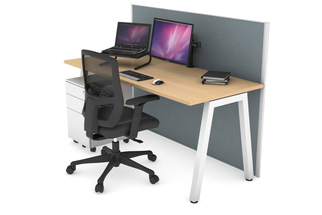 [NONE,HQA1207.W.WT.GS,NONE|0,804,0()] Horizon Quadro A Legs Office Desk [1200L x 700W]