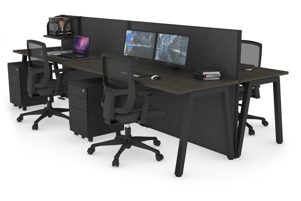 Horizon Quadro 4 Person Bench A Legs Office Workstation [1200L x 700W]