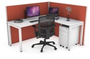Horizon Quadro Square Legs L-Shaped Corner Office Desk [1600L x 1700W]