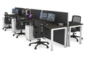Horizon Quadro 6p Bench Square Legs Office Workstation [1200L x 700W]
