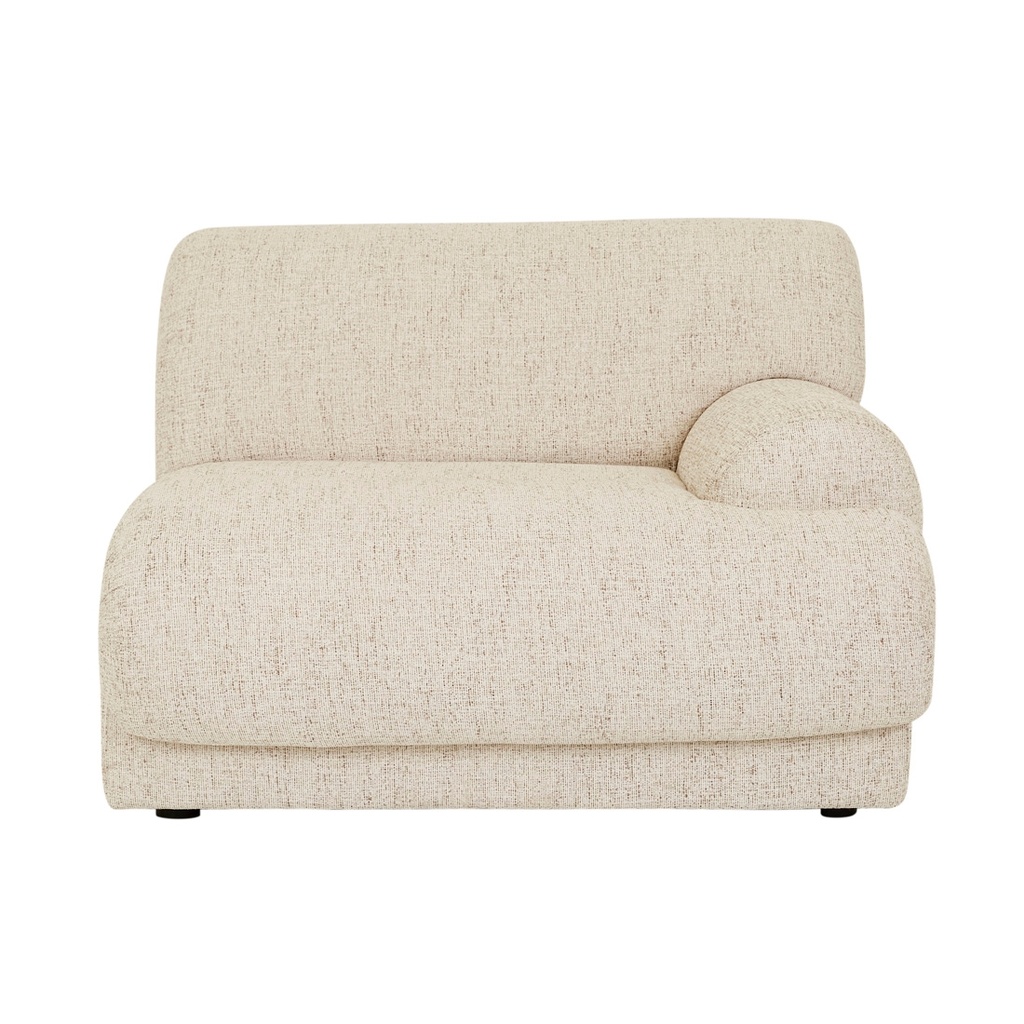 [JUNO-SIERRA-1-SEATER-RIGHT-ARM-SOFA-WHITE-BARK-SOF-JUN-SIER1S-RIT-WHBRK] Juno Sierra 1 Seater Right Arm Sofa - White Bark