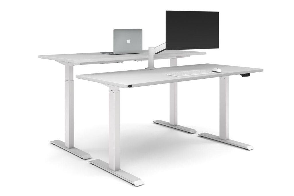 Just Right Height Adjustable 2 Person Bench Workstation [1600L x 700W]