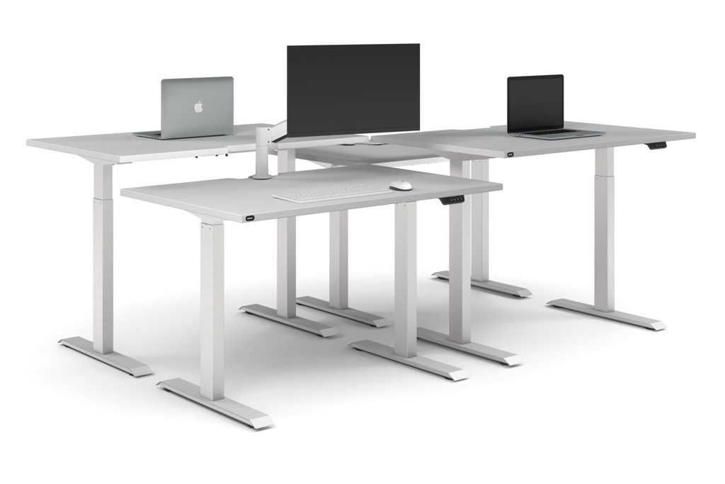 [NONE,JR4128PT-V2,NONE|0,2892,0(HW17,HW17|0,0)] Just Right Height Adjustable 4 Person Bench Workstation [1200L x 800W with Cable Scallop]
