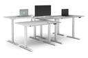 Just Right Height Adjustable 4 Person Bench Workstation [1400L x 800W with Cable Scallop]