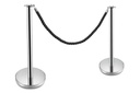 JasonL Rope Barrier Bollard - Silver Set of 2