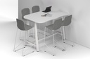 Quadro A Legs Half Counter Table - Large Rounded Corners [1500L x 1000W with Large Rounded Corners]