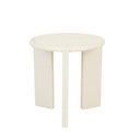 Ray Marble Side Table - Natural Travertine - Shell