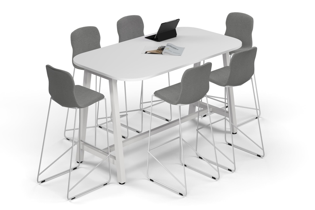 Quadro A Legs Counter Table - Large Rounded Corners [1800L x 1000W with Large Rounded Corners]