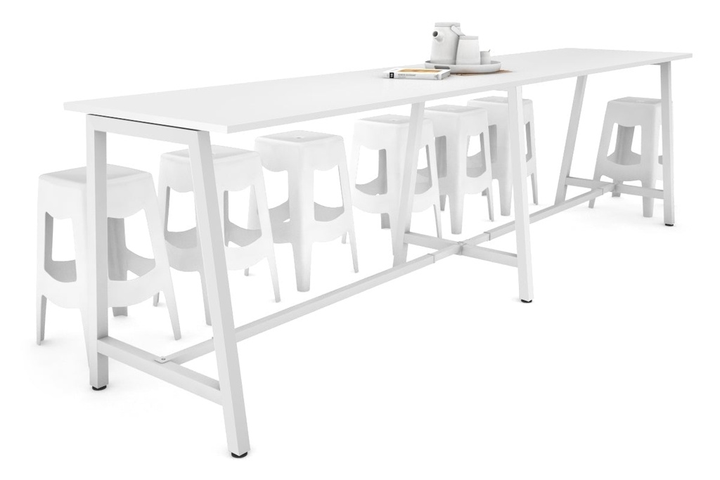 [NONE,QCA2167.W.WT,NONE|0,1156,0()] Quadro A Legs Large Counter Table [3200L x 700W]