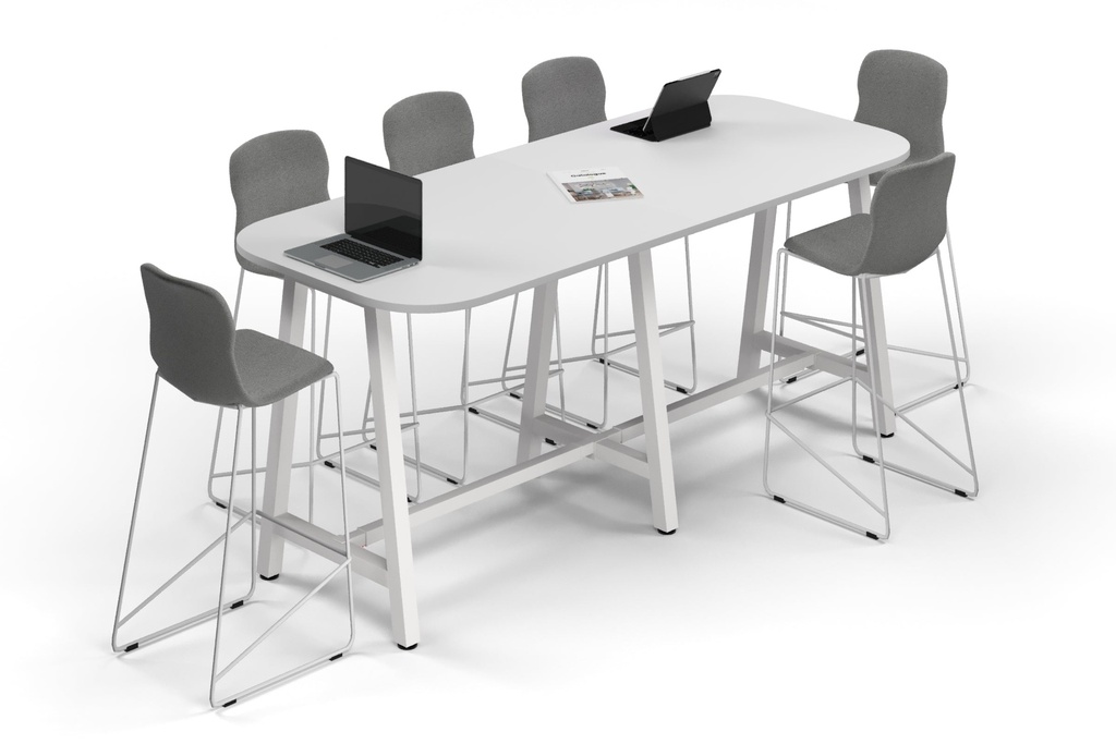 Quadro A Legs Counter Table - Large Rounded Corners [2400L x 1000W with Large Rounded Corners]