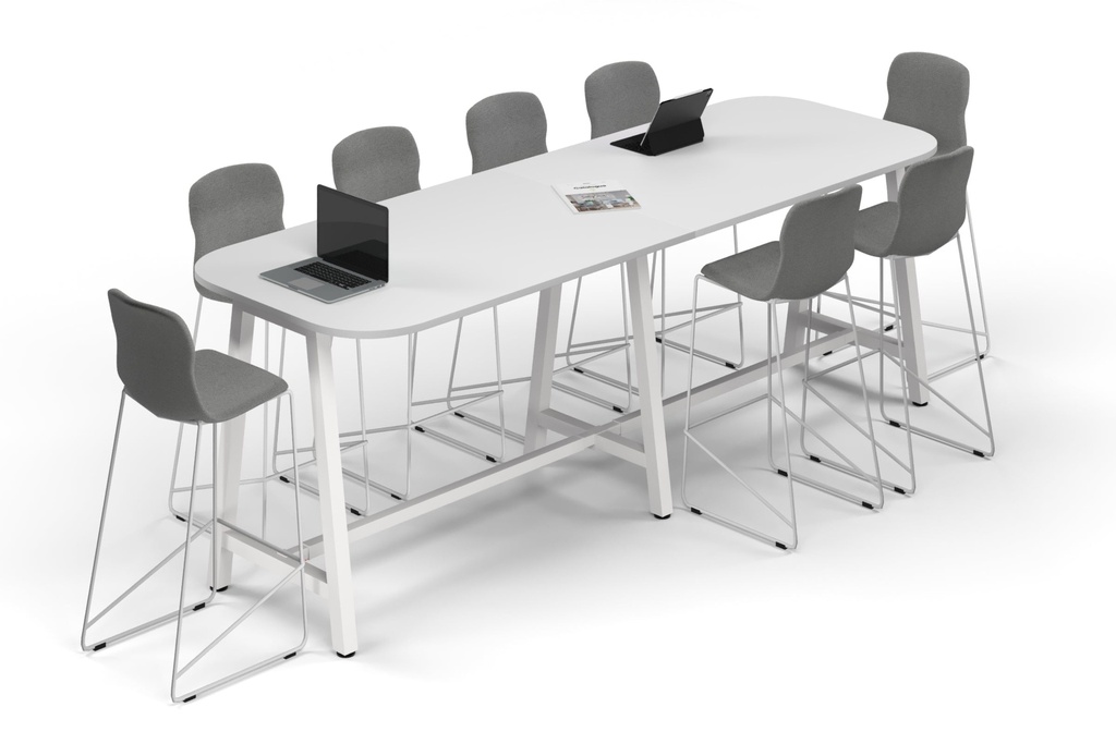 Quadro A Legs Counter Table - Large Rounded Corners [3000L x 1000W with Large Rounded Corners]