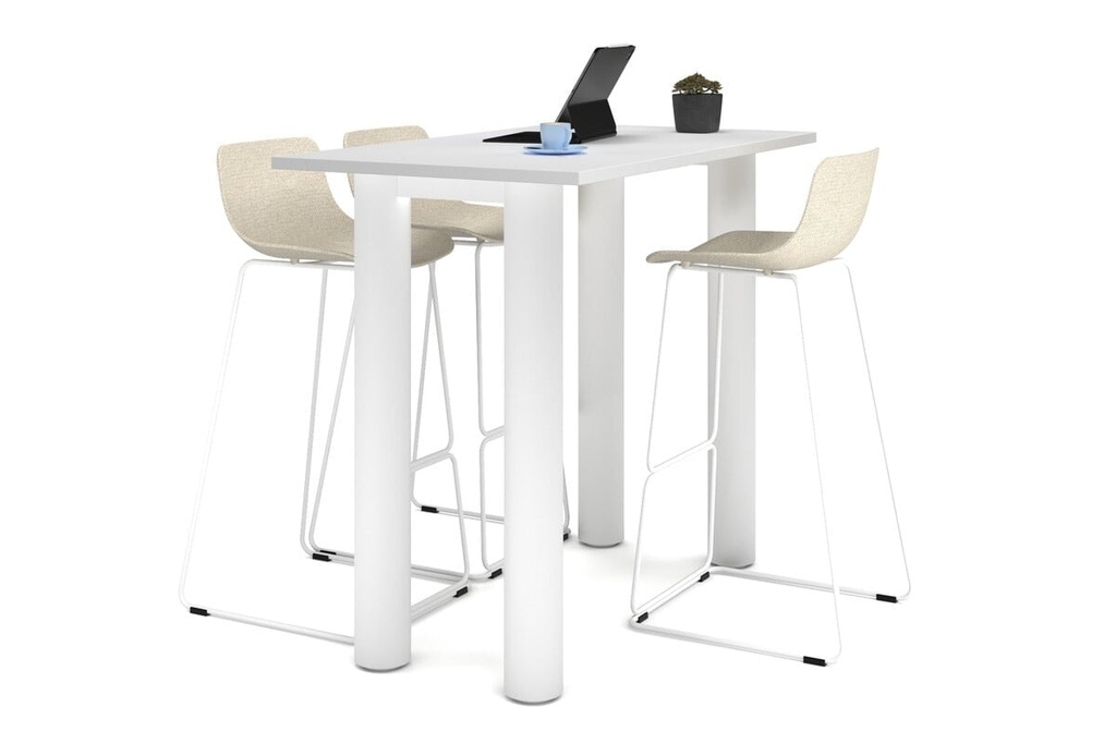 [NONE,QCC1407.W.WT|0,569()] Quadro Cylinder Legs Counter Table [1400L x 700W]