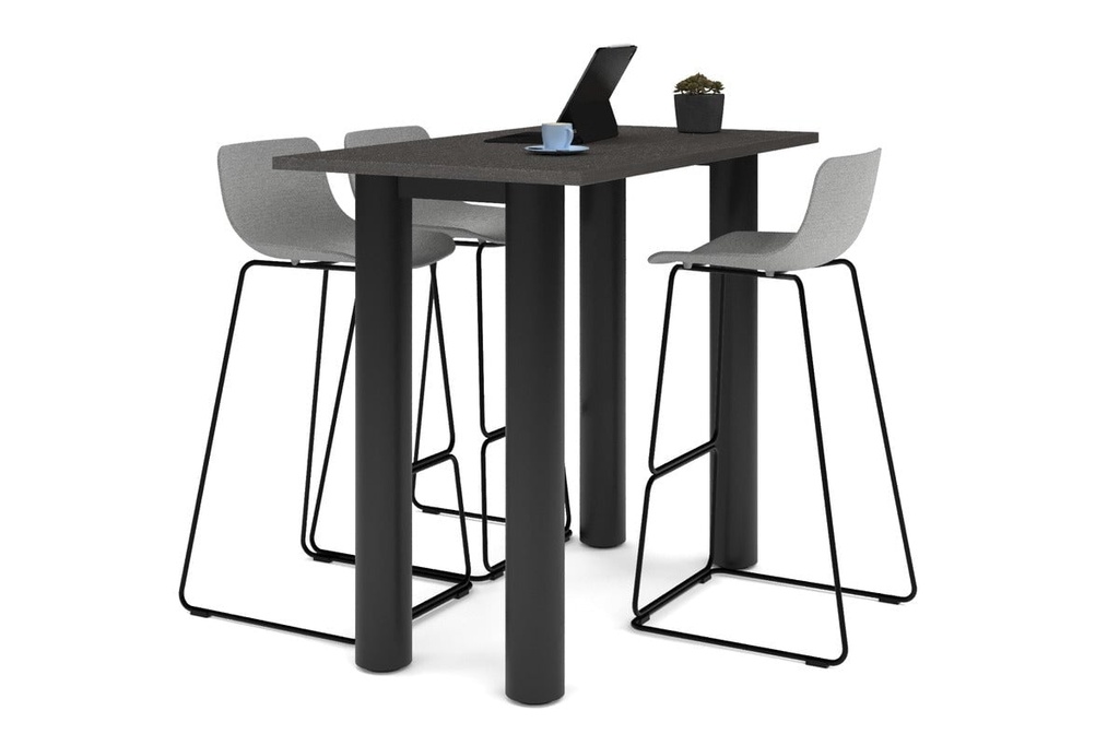[NONE,QCC1607.W.WT|0,622()] Quadro Cylinder Legs Counter Table  [1600L x 700W]