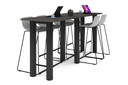 Quadro Cylinder Legs Large Counter Table [3200L x 700W]