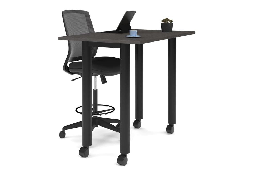 [NONE,QCCM1408.W.WT|0,573()] Quadro Cylinder Legs Mobile Counter Table [1400L x 800W]
