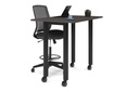 Quadro Cylinder Legs Mobile Counter Table [1400L x 800W]