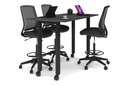 Quadro Cylinder Legs Mobile Counter Table [1800L x 800W]