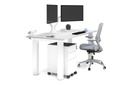 Quadro Cylinder Leg Office Desk [1600L x 800W with Cable Scallop]