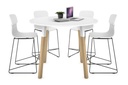 Quadro Counter Wood Legs Round Table [1000 mm]