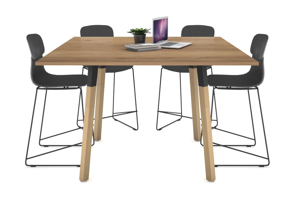 [NONE,QCWS1212.W.SO,NONE|0,686,0()] Quadro Counter Wood Legs Square Table [1200L x 1200W]