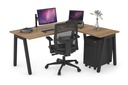 Quadro A Legs L-Shaped Corner Office Desk [1400L x 1450W]