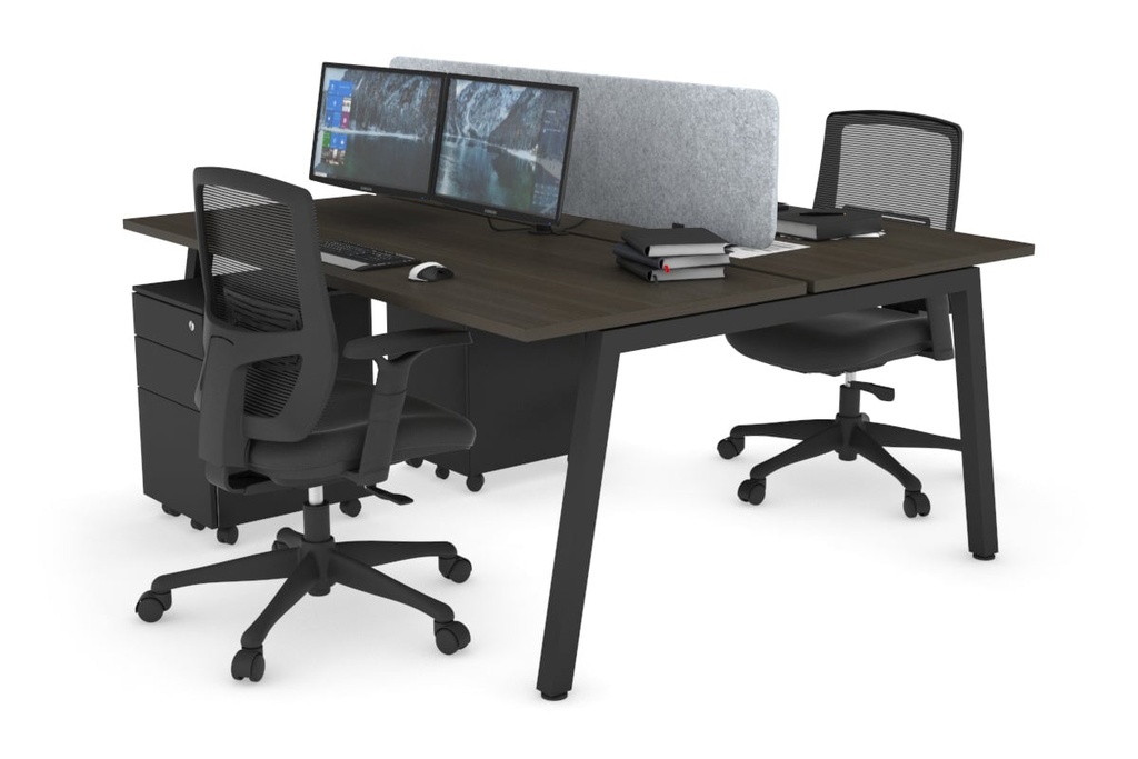 [NONE,QDB2147.W.WT,NONE|0,504,0()] Quadro 2 Person Office Workstation [1400L x 700W]