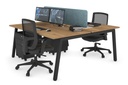 Quadro 2 Person Office Workstation [1400L x 800W with Cable Scallop]
