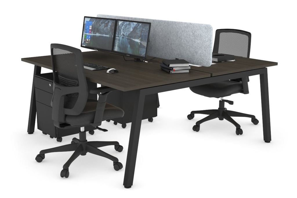 [NONE,QDB2167.W.WT,NONE|0,528,0()] Quadro 2 Person Office Workstation [1600L x 700W]