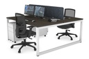 Quadro Loop Legs 2 Person Office Workstation [1200L x 800W with Cable Scallop]