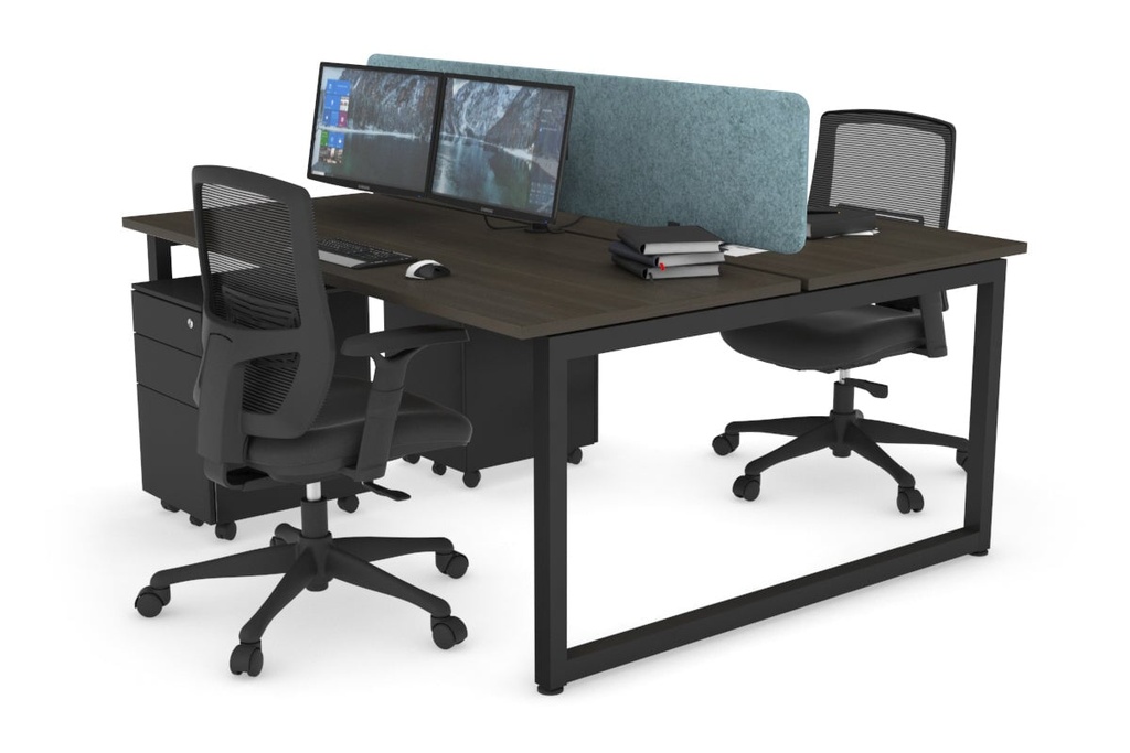 [NONE,QDLB2167.W.WT,NONE|0,933,0()] Quadro Loop Legs 2 Person Office Workstation [1600L x 700W]