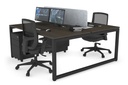 Quadro Loop Legs 2 Person Office Workstation [1800L x 800W with Cable Scallop]