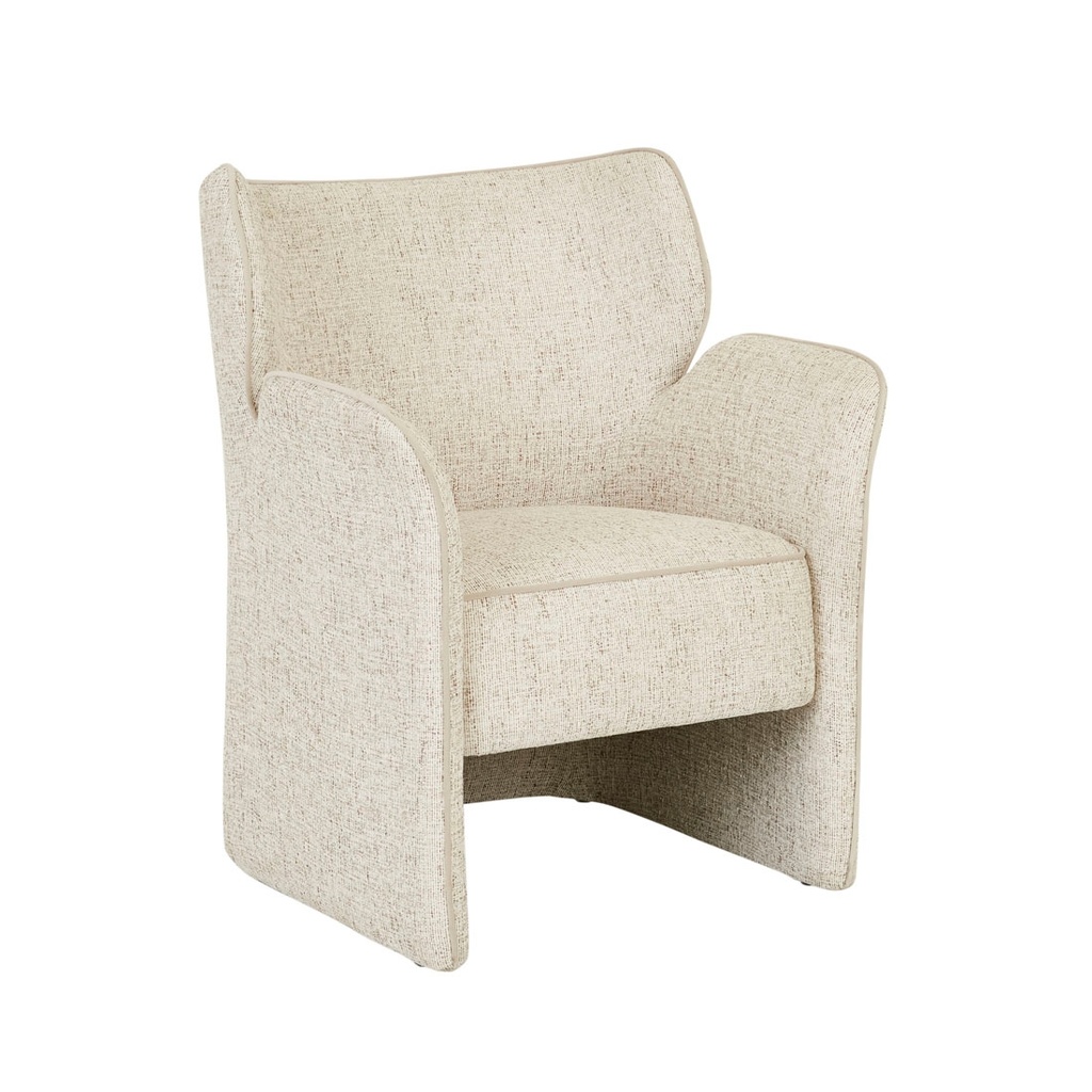 Ruben Occasional Chair - White Bark - Sugar Velvet