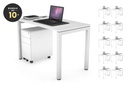 Quadro Square Legs Office Desk [1000L x 600W]