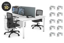 Quadro Square Legs 2 Person Office Workstation [1200L x 700W]