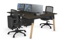 Quadro A Legs 2 Person Office Workstation - Wood Legs Cross Beam [1800L x 700W]