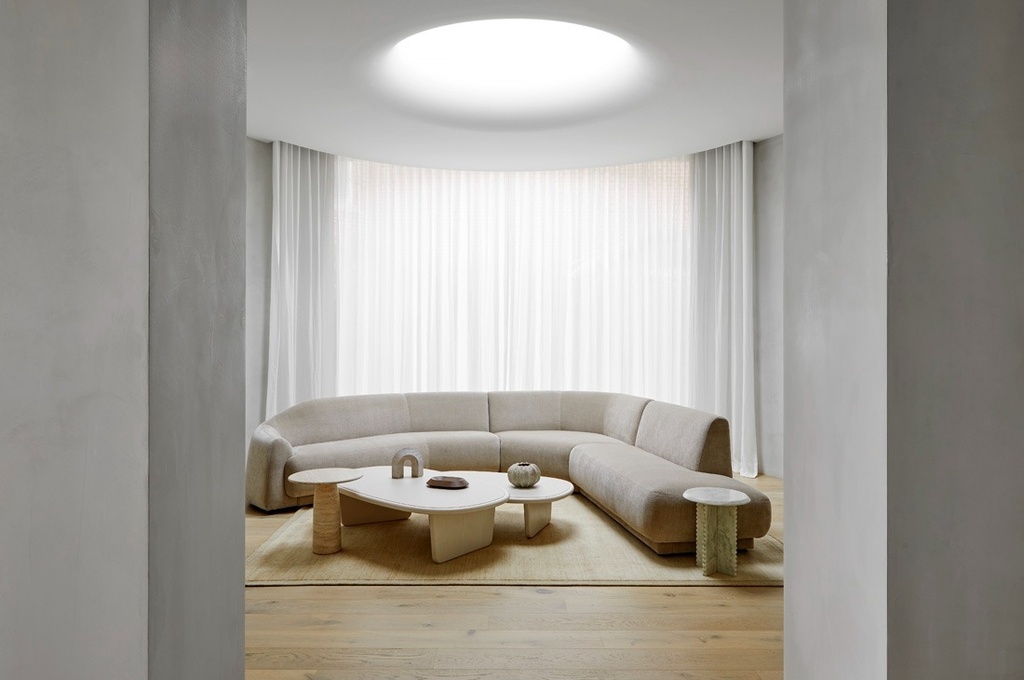 [SOF-JUN-PEB-5S-LARM-2CTR-CCNR-RARM-SFWH] Juno Pebble 5-Seater L Shape Sofa with Arms - Soft Wheat
