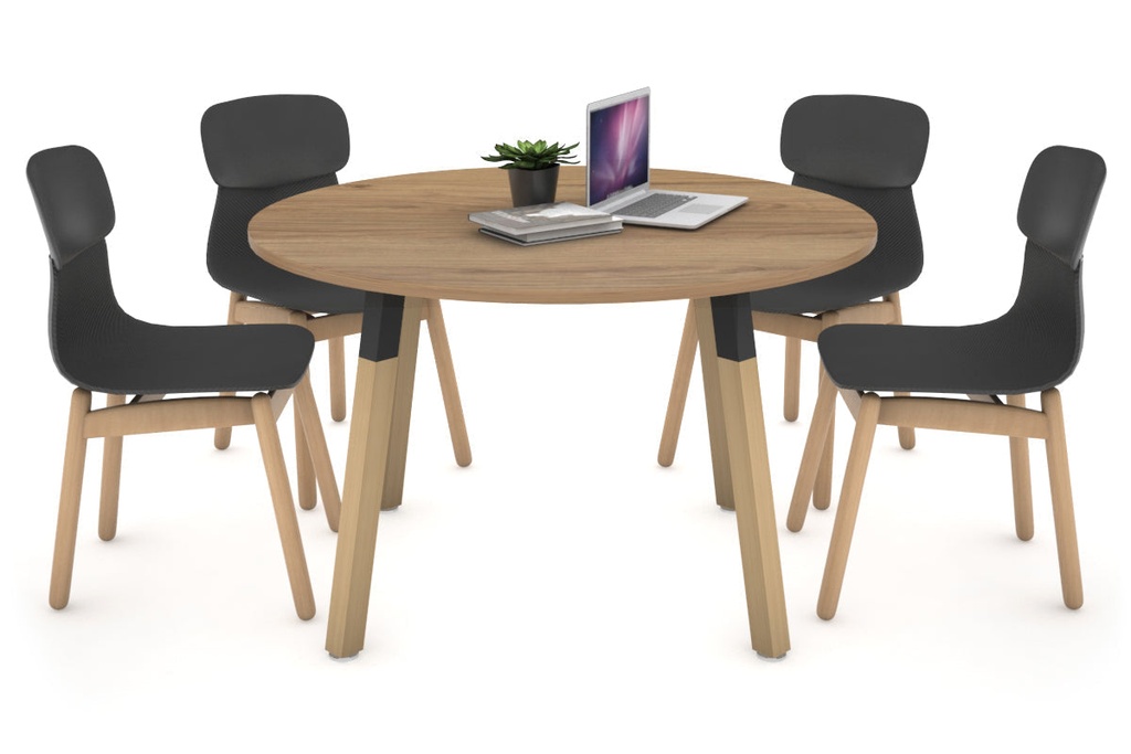 Quadro Wood Legs Round Table [1000 mm]