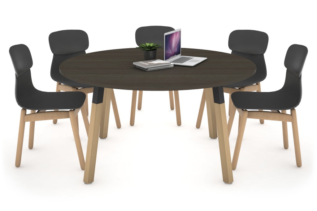 Quadro Wood Legs Round Table [1200 mm]