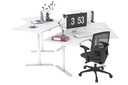 Flexi Premium Sit Stand 3 Person 120 Degree Workstation