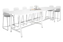 Quadro A Legs Counter Table with Rounded Corners [3200L x 1100W with Rounded Corners]