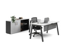 Quadro A Legs L-Shaped Executive Setting - Black Legs [1800L x 1700W]
