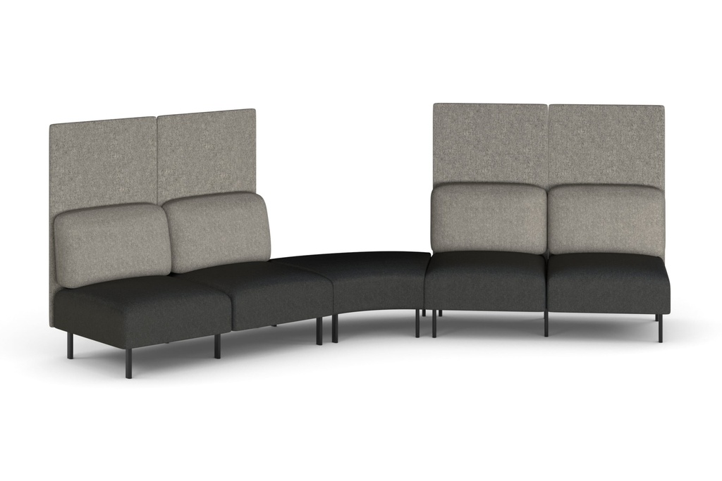 Sona Modular Privacy Sofa 5 Seater Angle Lounge - High Back