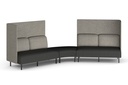 Sona Modular Privacy Sofa 5 Seater Angle Lounge - High Back with Sides