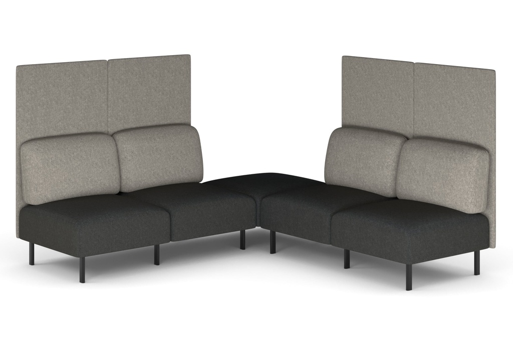 [SONA-5HC-LG|3423()] Sona Modular Privacy Sofa 5 Seater Corner Lounge - High Back